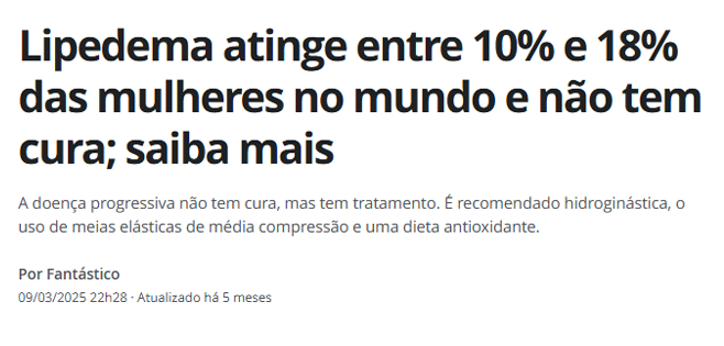 Manchete sobre o crescimento do mercado de bem-estar